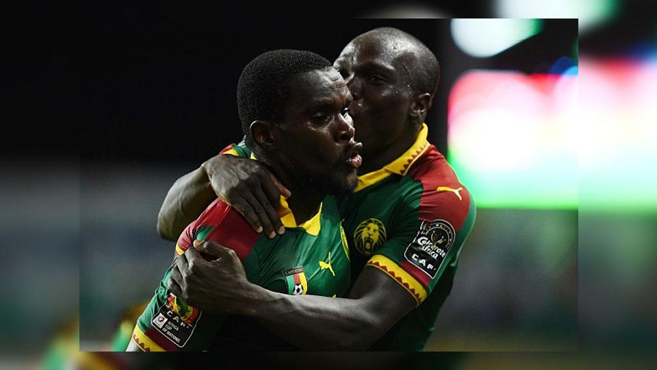 Michael Ngadeu-Ngadjui melakukan selebrasi. - INDOSPORT